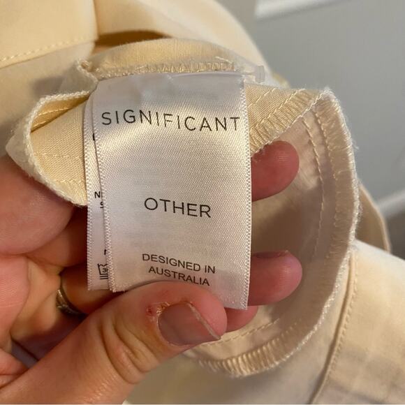 Significant Other Tan Short Sleeve Mini Dress 4 - Picture 7 of 14